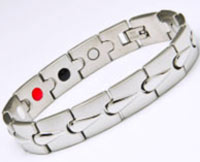 Stainless Steel bracelet containing healing magnets