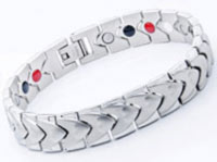 Stainless Steel bracelet containing healing magnets